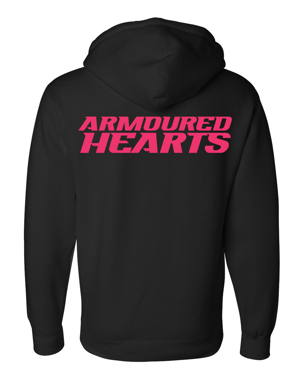 Premium Unisex Black Hoodie Hot Pink Unstoppable