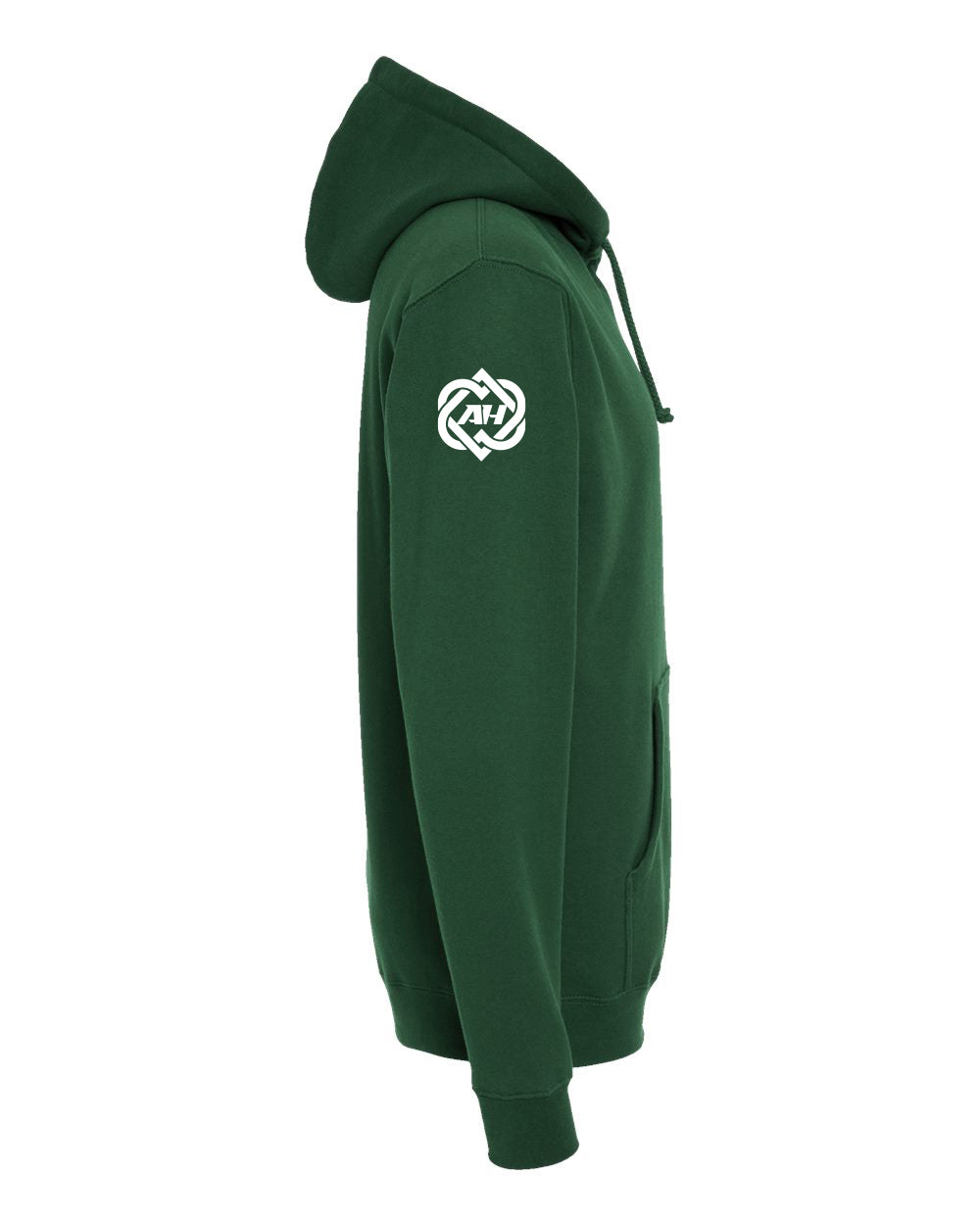 Premium Unisex Dark Green Hoodie White Intentional