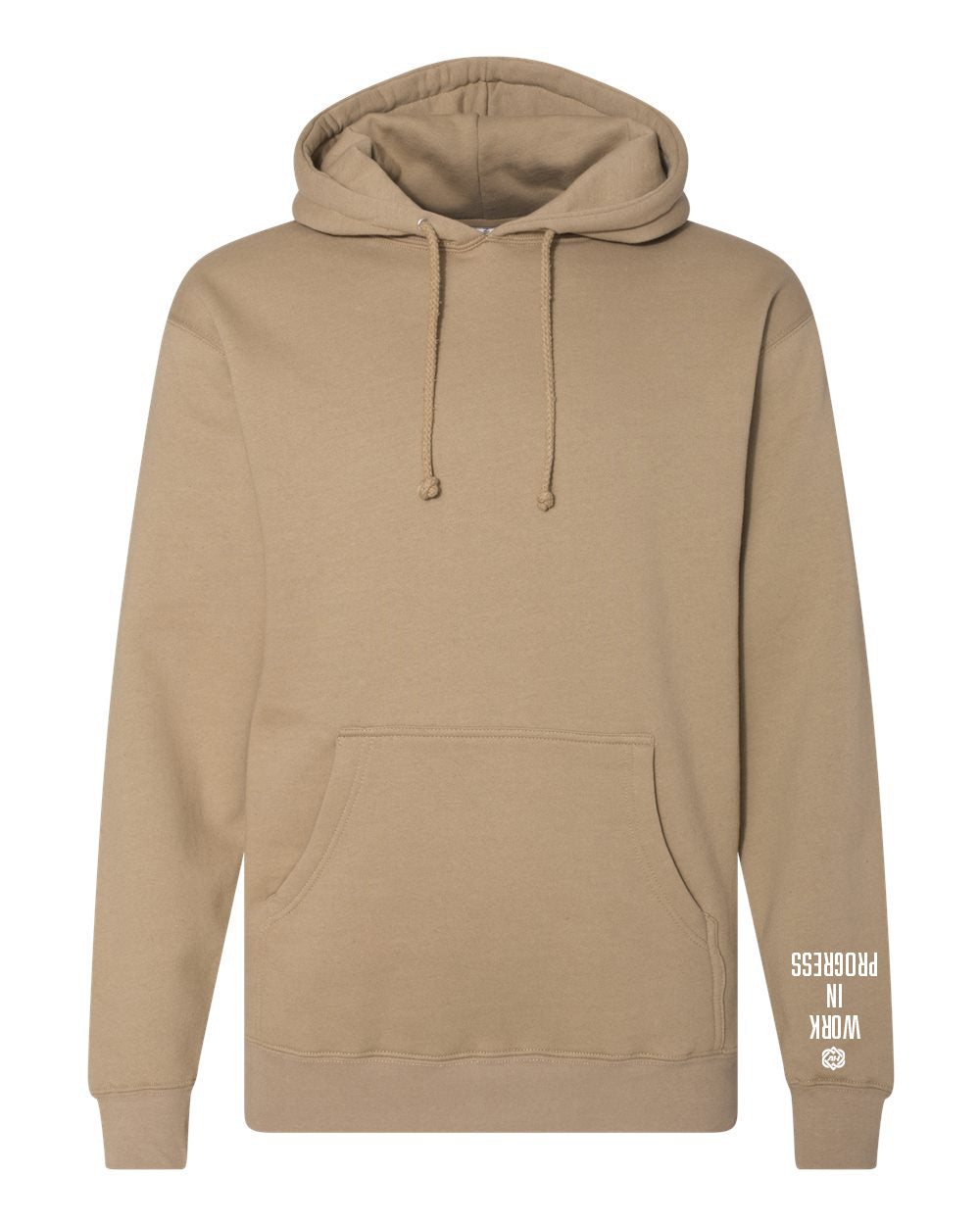 Premium Unisex Sandstone Hoodie White Work In Progress